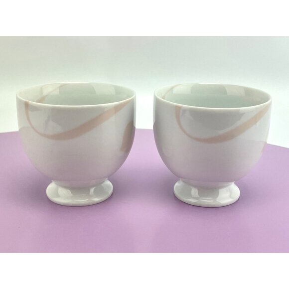 Pair of vintage 80s mugs, Mikasa Fine China LDB01 Classic Flair Peach - Picture 4 of 10